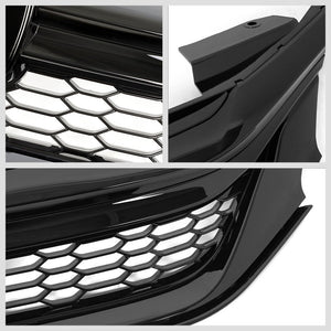 Honeycomb Glossy Black Front Upper Grille For 16-17 Honda Accord Sedan 4-Door-Grilles-BuildFastCar-BFC-FGR-1-HON16ACC-T1-BK