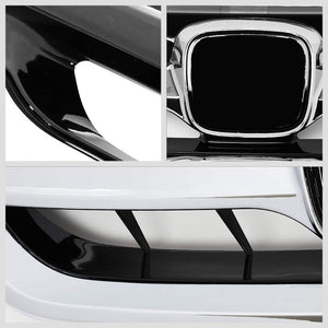 Vertical Fence Glossy Black/Chrome Trim Front Upper Grille For 13-15 Accord 4-DR-Grilles-BuildFastCar-BFC-FGR-1-HON13ACC-CH
