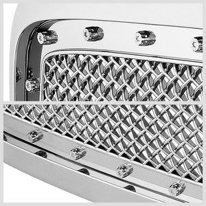 Chrome Rivet Diamond Mesh Style Front Replacement Grille For 06-09 Ram 2500/3500-Exterior-BuildFastCar