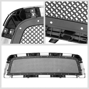 Chrome Frame/Black Diamond Mesh Front Replacement Grille For 09-12 Ram 1500-Exterior-BuildFastCar
