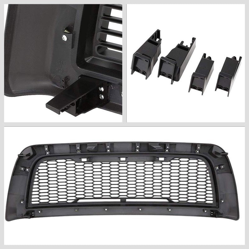 Black Honeycomb Mesh Style Front Grille+LED Lights For 13-18 Ram 2500/3500 V8-Exterior-BuildFastCar