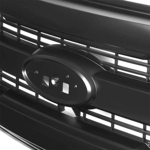 Black Matte Vent Style Front Replacement Grille For 15-17 Ford F-150 V6/V8 DOHC-Exterior-BuildFastCar
