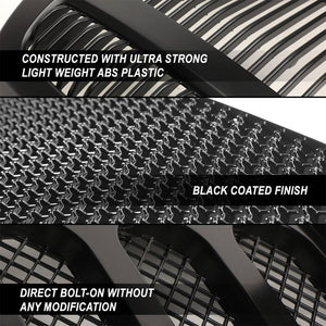 Black Honeycomb Mesh Front Grille+Running Light For 11-16 Ford F-250 Super Duty-Exterior-BuildFastCar