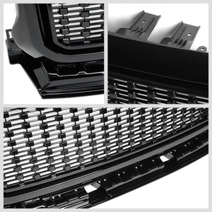 Polished Black Denali Style Front Bumper Hood Grille For 15-18 GMC Canyon-Grilles-BuildFastCar