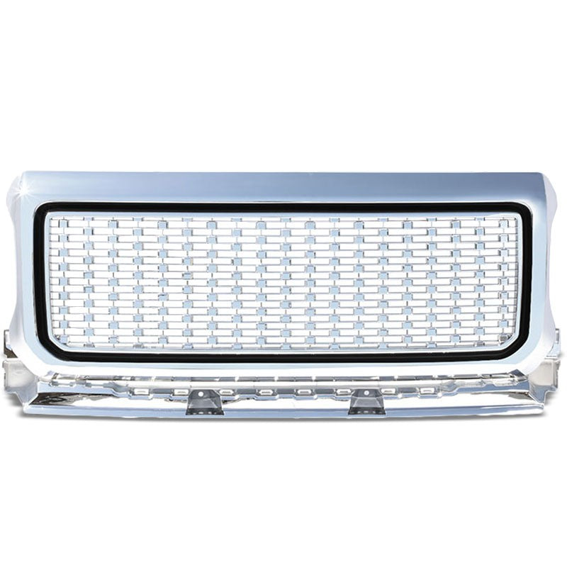 Polished Chrome Denali Style Front Bumper Hood Grille For 15-18 GMC Canyon-Grilles-BuildFastCar