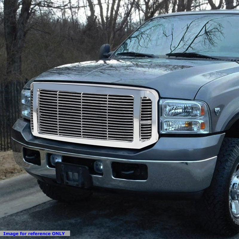 Powdercoated Chrome Badgeless Style Front Bumper Grille For 05-07 Ford F-250 SD-Grilles-BuildFastCar