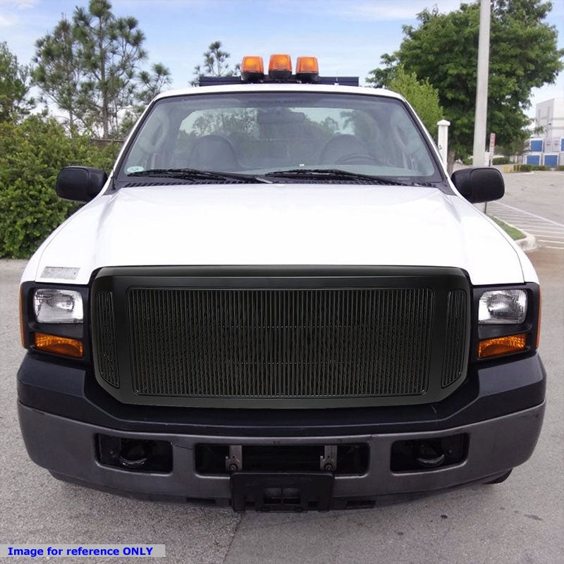 Matte Black Vertical Fence Style Front Bumper Grille For 05-07 Ford F-350 SD-Grilles-BuildFastCar