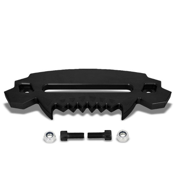 10" Black Universal Aluminum Hawse Fairlead For Synthetic Winch Rope/Cable ATV-Truck & Towing-BuildFastCar-BFC-HITCALU-003BK