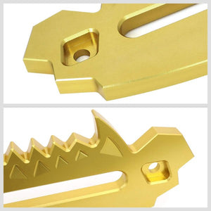 10" Gold Universal Aluminum Hawse Fairlead For Synthetic Winch Rope/Cable ATV-Truck & Towing-BuildFastCar-BFC-HITCALU-003GD