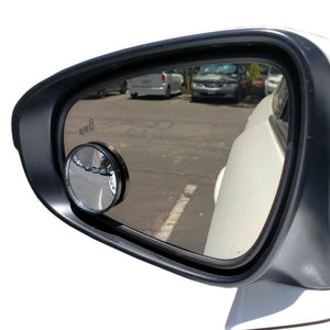 2x Circle Fixed Base Universal Stick On Auto Car View Driving Blind Spot Mirror-Exterior-BuildFastCar