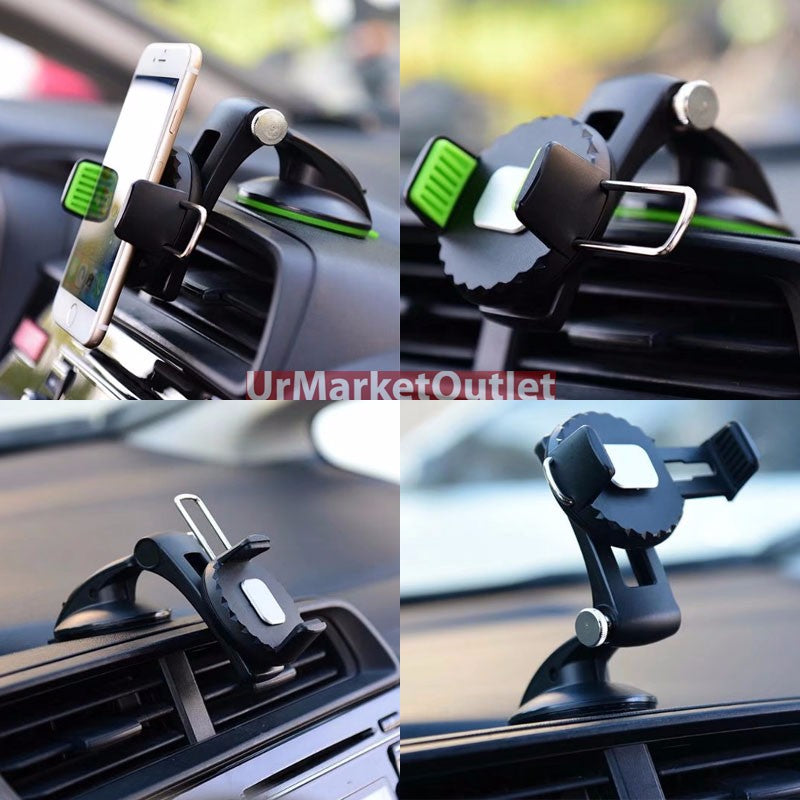 Windshield Mobile Mount Holder Stand+Fixed Blind Spot Mirror For Samsung/Apple-Accessories-BuildFastCar