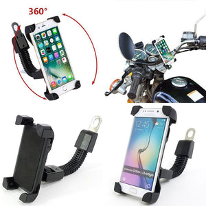 Motorcycle/Bike Mirror/Handlebar 360 Bolt Gooseneck Mobile Phone Holder Mount-Accessories-BuildFastCar
