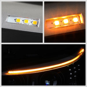 Black Housing/Clear Lens 3D LED U-Bar Projector Headlight For 04-07 BMW 525i-Lighting-BuildFastCar
