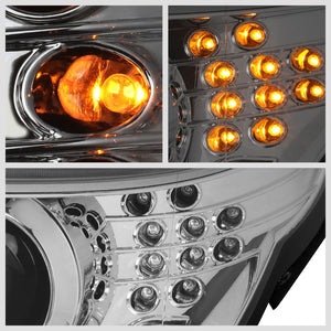 Black Housing/Clear Lens 3D LED U-Bar Projector Headlight For 08-10 BMW 528i-Lighting-BuildFastCar