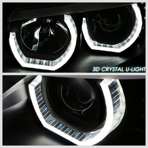 LED Black Housing Clear Lens Projector Headlight/Lamp For 12-16 BMW 320i 4-Door-Lighting-BuildFastCar-BFC-FHDL-BMWF30-BK