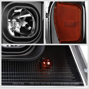 LED Black Housing Clear Lens Projector Headlight/Lamp For 04-08 Ford F-150 2/4DR-Lighting-BuildFastCar-BFC-FHDL-FORDF150-BKAM