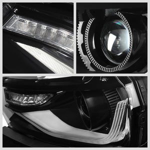 Black Housing/Clear Lens 3D Bar Projector Headlight For 14-15 Chevrolet Camaro-Lighting-BuildFastCar