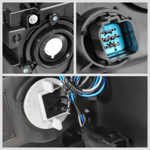 Black Housing Clear Lens ABS Plastic OE Headlight For 13-19 Ford Flex 3.5L DOHC