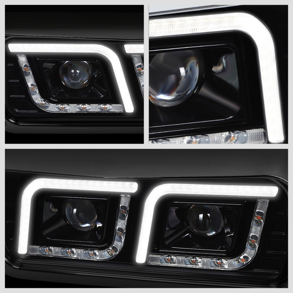 Black Housing Clear Lens Full LED Trailer Headlight For 87-19 Kenworth T800