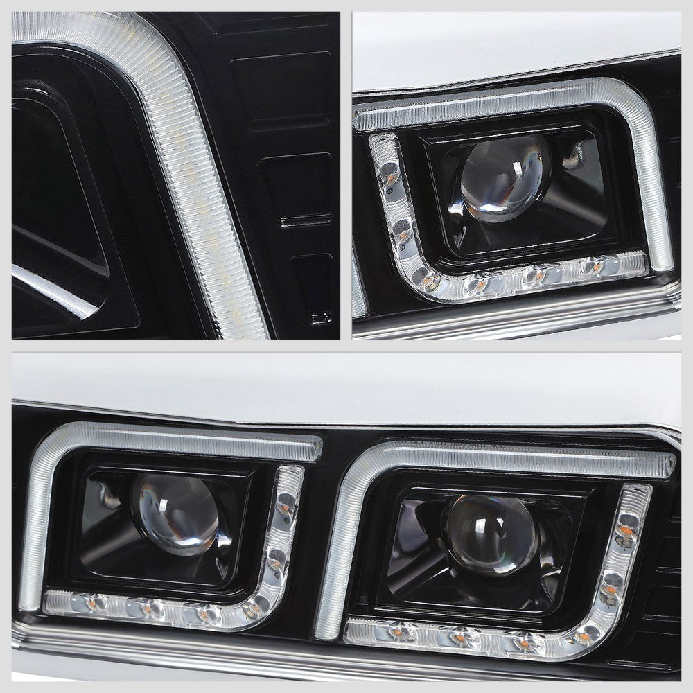 Black Housing Clear Lens Full LED Trailer Headlight For 87-19 Kenworth T800