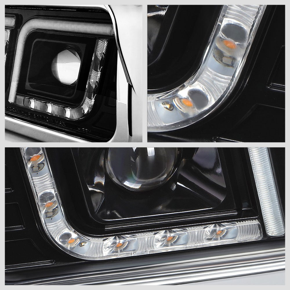 Black Housing Clear Lens Full LED Trailer Headlight For 87-19 Kenworth T800