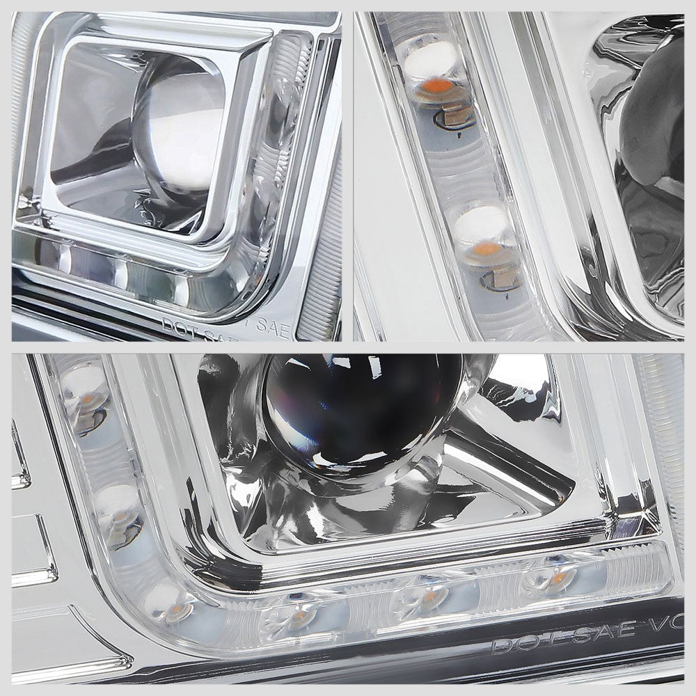 Chrome Housing Clear Lens Full LED Trailer Headlight For 87-19 Kenworth T800