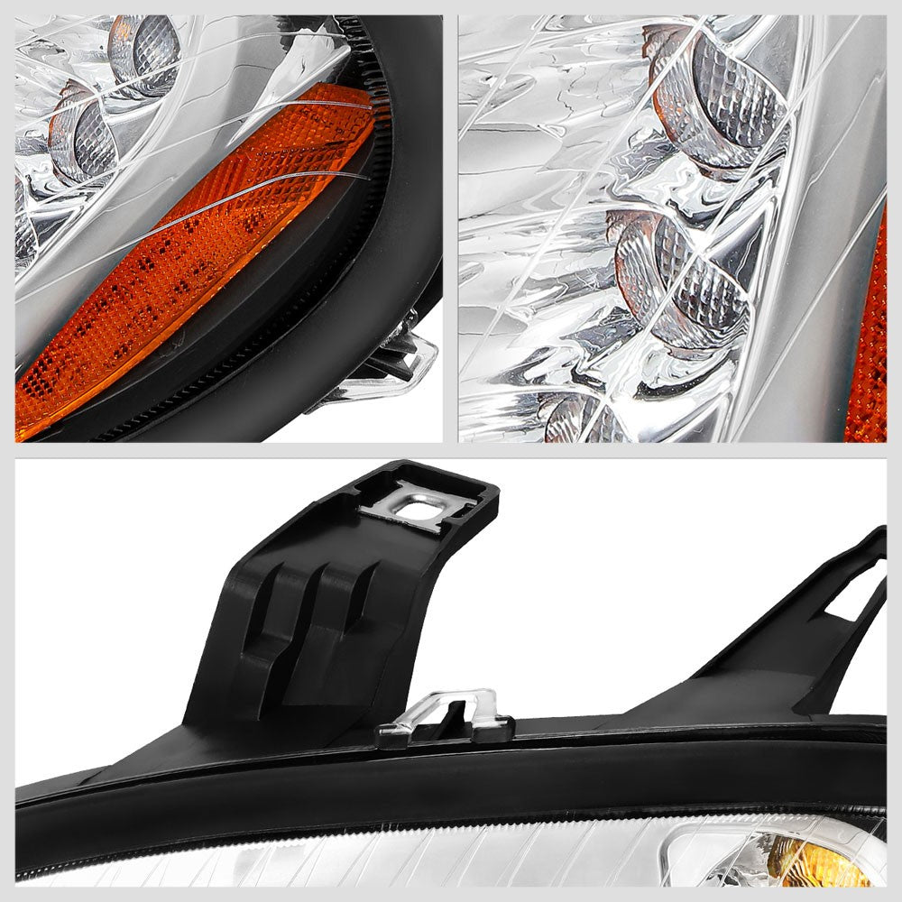 Chrome Housing Clear Lens LED Trailer Headlight For 04-17 Freightliner Columbia