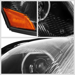 Black Housing Clear Lens LED Trailer Headlight For 04-18 Volvo VN/VNL Diesel