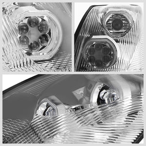 Chrome Housing Clear Lens LED Trailer Headlight For 04-18 Volvo VN/VNL Diesel