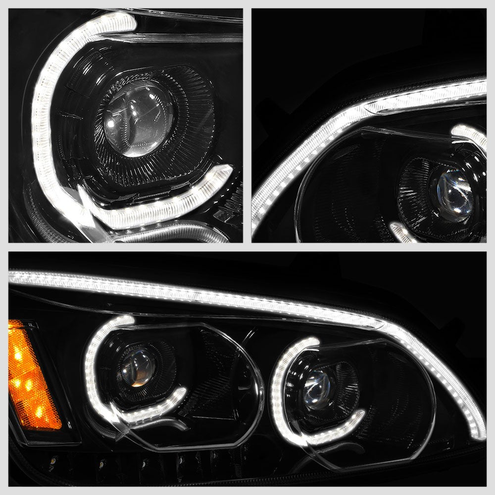 Black Housing Clear Lens Full LED Trailer Headlight For 08-18 Kenworth T660