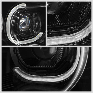 Black Housing Clear Lens Full LED Trailer Headlight For 08-18 Kenworth T660