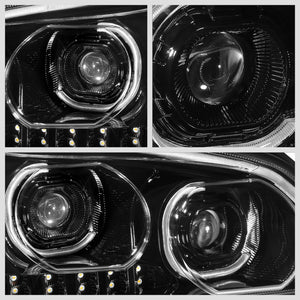 Black Housing Clear Lens Full LED Trailer Headlight For 08-18 Kenworth T660
