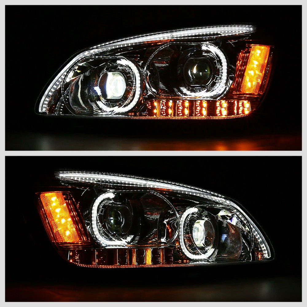 Chrome Housing Clear Lens Full LED Trailer Headlight For 08-18 Kenworth T660