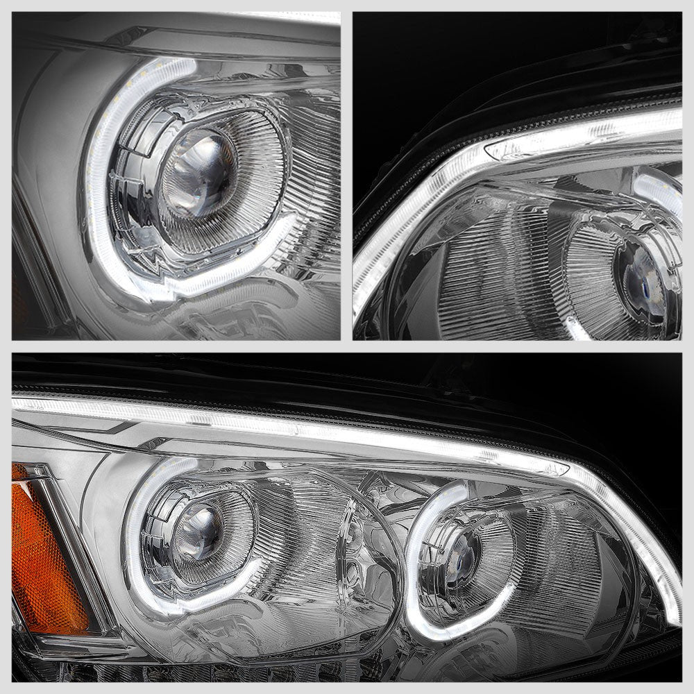 Chrome Housing Clear Lens Full LED Trailer Headlight For 08-18 Kenworth T660