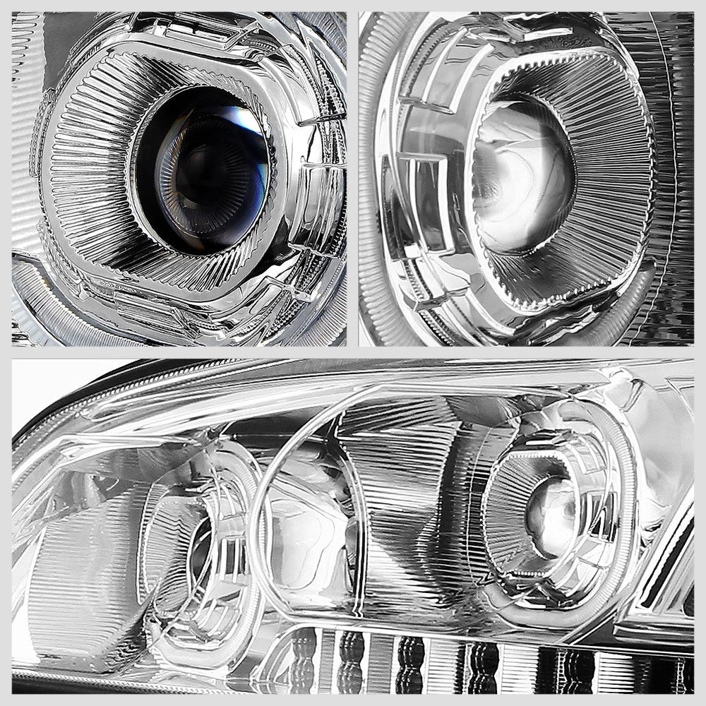 Chrome Housing Clear Lens Full LED Trailer Headlight For 08-18 Kenworth T660