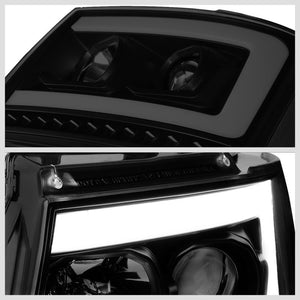 Black Housing/Smoke Lens 3D Bar Projector Headlight For 07-14 Suburban 1500 5.3L-Lighting-BuildFastCar