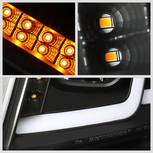Black Housing/Clear Lens/Amber LED Projector Headlight For 11-13 Grand Cherokee-Lighting-BuildFastCar