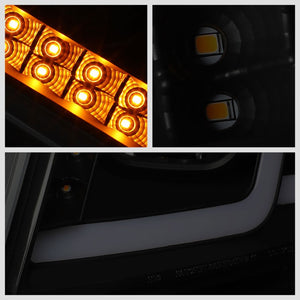 Black Housing/Smoke Lens/Amber LED Projector Headlight For 11-13 Grand Cherokee-Lighting-BuildFastCar