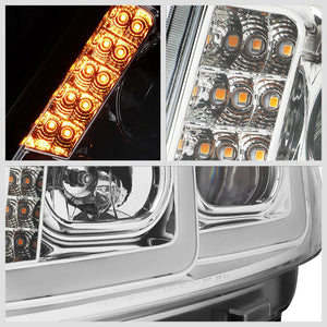 Chrome Housing/Clear Lens LED L-Bar Projector Headlight For 11-13 Grand Cherokee-Lighting-BuildFastCar