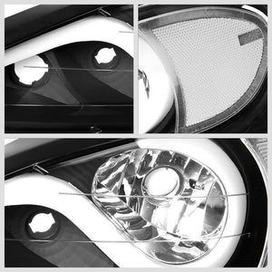 Black Housing/Clear Lens Light Bar Reflector Headlight For 99-05 Grand Am 2.2L-Lighting-BuildFastCar