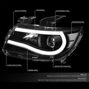 Black Housing/Clear Lens LED Light Bar Projector Headlight For 15-19 Colorado-Lighting-BuildFastCar