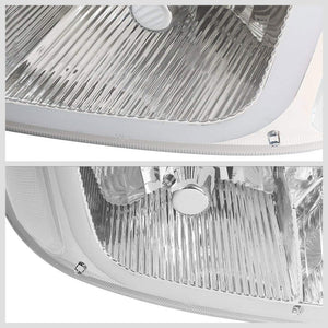 LED Chrome Housing Clear Lens Reflector Headlight/Lamp For 01-06 GMC Yukon 4DR-Lighting-BuildFastCar-BFC-FHDL-GMCYUK99-CHCL1