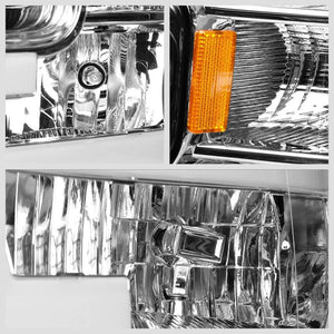 LED Chrome Housing Clear Lens Projector Headlight For 15-17 Ford F-150 2DR/4DR-Lighting-BuildFastCar-BFC-FHDL-FORDF15015-CHAM