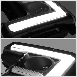 Black Housing/Clear Lens/Amber 3D Projector Headlight For 17-19 F-250 Super Duty-Lighting-BuildFastCar