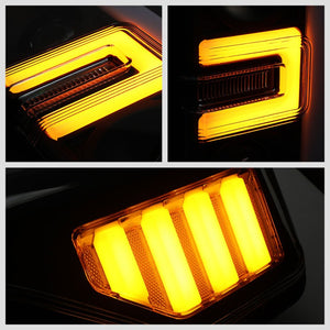 Black Housing/Clear Lens/Amber 3D Projector Headlight For 17-19 F-250 Super Duty-Lighting-BuildFastCar