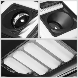 Black Housing/Clear Lens 3D Bar Projector Headlight For 17-19 F-250 Super Duty-Lighting-BuildFastCar