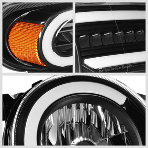 Black Housing/Clear Lens/Amber Light Projector Headlight For 07-14 FJ Cruiser-Lighting-BuildFastCar