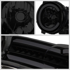 Black Housing/Smoke Lens/Amber Light Projector Headlight For 07-14 FJ Cruiser-Lighting-BuildFastCar