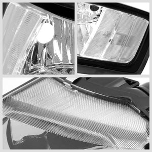 LED Chrome Housing Clear Len Reflector Headlight/Lamp For 99-04 Ford Mustang 2DR-Lighting-BuildFastCar-BFC-FHDL-FORDMUS99-CHCL1