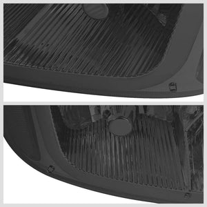 LED Chrome Housing Smoke Lens Reflector Headlight For 99-02 GMC Sierra 1500 4DR-Lighting-BuildFastCar-BFC-FHDL-GMCSIER99-SMCL1